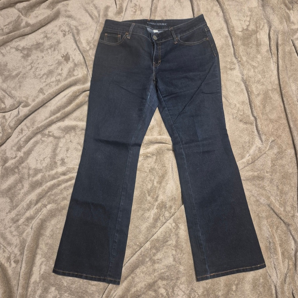 Banana Republic Curvy Boot Jeans Dark Wash Petite 30P Stretch Denim Jeans